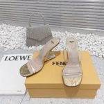 Fendi First Gold Transparent High-Heeled Sandals For Women