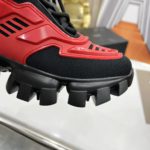 Prada Cloudbust Thunder High-Top Sneakers Red/Black For Women 1.9in/50mm PRD