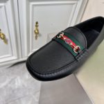 Gucci Men's Loafers With Web Details Black For Men 6246981XH101066