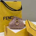 Fendi First Mini Pink Mink Bag For Woman 11.5cm/4in