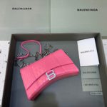 Balenciaga Hourglass Wallet On Chain in Pink, For Women, Women's Bags 9in/23cm