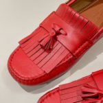 Gucci Men's Loafer With Driver Interlocking G Red For Men 624699