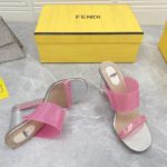 Fendi First Pink Transparent High-Heeled Sandals For Women