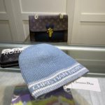 Dior Pompom Beanie In Blue