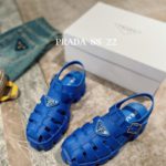 Prada Foam Rubber Sandals Blue For Women 2.2in/55mm PRD 1X853M_3LKK_F0013_F_055