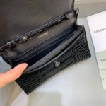 Balenciaga Hourglass Wallet On Chain in Black, For Women, Women's Bags 7.6in/19cm 6560501LR671000