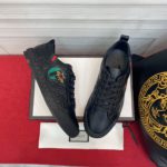 Gucci Men's Ace GG Embossed Sneaker With G And Bee Black For Men ‎‎625787