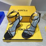 Fendi First Brown Nappa High-Heeled Sandals For Women 8X8274AHIUF1H0L