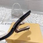 Fendi First Black Transparent Medium-Heeled Sandals For Women