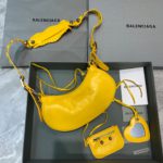 Balenciaga Le Cagole XS Shoulder Bag In Yellow, For Women, Women's Bags 10.2in/26cm