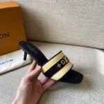 Louis Vuitton Women's Lock It Mule Black For Women LV 2.2in/5.5cm