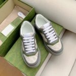 Gucci Men's GG Sneaker Green And Gray Supreme For Men 700641 UPG90 1282