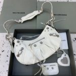 Balenciaga Le Cagole XS Shoulder Bag In White, For Women, Women's Bags 13in/33cm 700940210BK9104