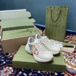 Gucci Men's Rhyton Sneakers With Glitter White Ivory For Men 524990 DRW00 9022