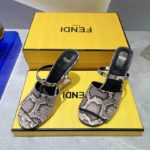 Fendi First Brown Python High-Heeled Sandals For Women 8R8212AAEBF0RR7