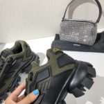 Prada Cloudbust Thunder Sneakers Green/Black For Women 2.4in/60mm PRD