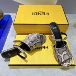 Fendi First Brown Python High-Heeled Sandals For Women 8R8212AAEBF0RR7