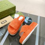 Gucci Women's GG Platform Sandal Orange For Women GG ‎700599 U2O00 7519