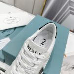 Prada Downtown Perforated Sneakers White/Black For Women 1.2in/30mm PRD 1E792M_3LJ6_F0964_F_030