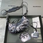 Balenciaga Le Cagole XS Shoulder Bag In Sliver, For Women, Women's Bags 10.2in/26cm