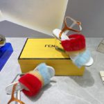 Fendi First Light Blue Mink High-Heeled Sandals For Women 8X8275AI12F1H03