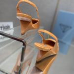 Prada Brushed Slingback Pumps Orange For Women 2.6in/65mm PRD