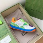 Gucci Women's Basket Sneaker White Green And Purple For Women 661310 2SH80 9062