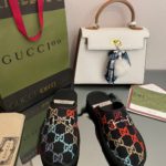 Gucci Men's GG Slipper With Horsebit Black For Men GG Shoes 694249