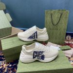 Gucci Women's Rhyton Sneakers With Lemon Gucci White Ivory For Women ‎684899 DRW00 9522