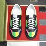 Gucci Men's Sneaker With Multicolored Stripes Black For Men ‎669582