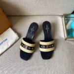 Louis Vuitton Women's Lock It Mule Black For Women LV 2.2in/5.5cm