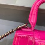 Balenciaga Hourglass Mini Handbag With Chain In Dark Pink, For Women, Women's Bags 4.7in/12cm