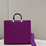 Fendi Sunshine Medium Purple FF fabric shopper Bag For Woman 31cm/12in 8BH386AHWCF037T