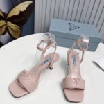 Prada Quilted Nappa Sandals Pink For Women 2.6in/65mm PRD