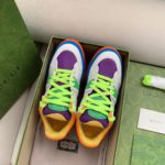 Gucci Women's Basket Sneaker White Green And Purple For Women 661310 2SH80 9062