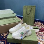 Gucci Men's Rhyton Sneakers With Lighton Hawaii White Ivory For Men 552851 DRW00 1000