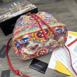 Dolce & Gabbana Print Crespo Bucket Bag Multicolor With Branded Plate For Women DG Bag