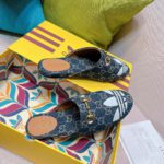 Gucci x Adidas Women's GG Trefoil Slipper Blue For Women GG