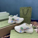 Gucci Men's Rhyton Sneakers With Lighton Hawaii White Ivory For Men 552851 DRW00 1000