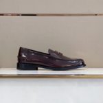 Gucci Men's GG Embossed Loafers Horsebit Dark Brown For Men 699501