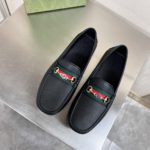 Gucci Men's Loafers With Web Details Black For Men 6246981XH101066