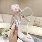 Prada Patent Sling-Back Pumps White For Women 3.5/90mm PRD