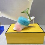 Fendi First Pink/Blue Mink High-Heeled Sandals For Women 8X8275AI12F1H01