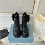 Prada Monolith And Nylon Fabric Boots Black For Women 2.2in/55mm PRD 1T255M_3LJS_F0002_F_B055