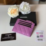 Chanel Flat Card Holder Purple Bag For Women 11.5cm/4.5in
