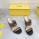 Fendi First Black Transparent High-Heeled Sandals For Women