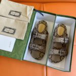 Gucci Men's Maxi GG Slide Sandal With Straps Beige And Ebony For Men 658020 2HK60