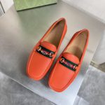 Gucci Men's Loafers With Web Details Orange For Men 6246981