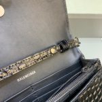 Balenciaga Hourglass Wallet On Chain in Black, For Women, Women's Bags 7.6in/19cm 6560501LR671000