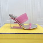 Fendi First Pink Transparent High-Heeled Sandals For Women